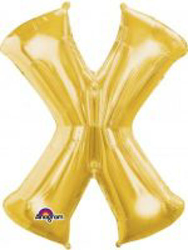 Picture of GOLD LETTER X FOIL BALLOON